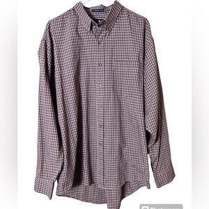 Bill Blass Vintage 90’s Men’s Plaid Check Long Sleeve Button Down‎ Shirt Size XL